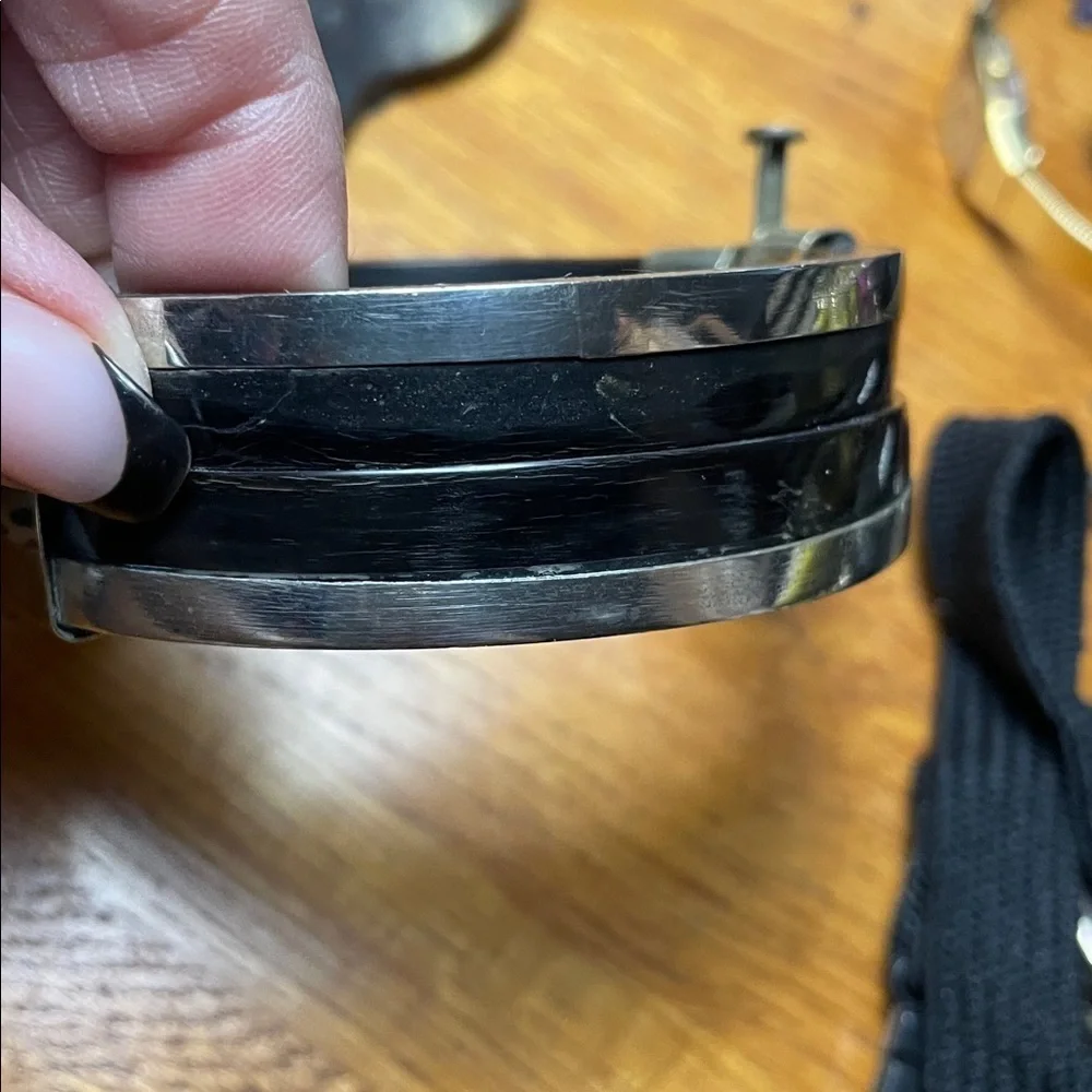 Vintage Black and Gold Men's Bracelet
